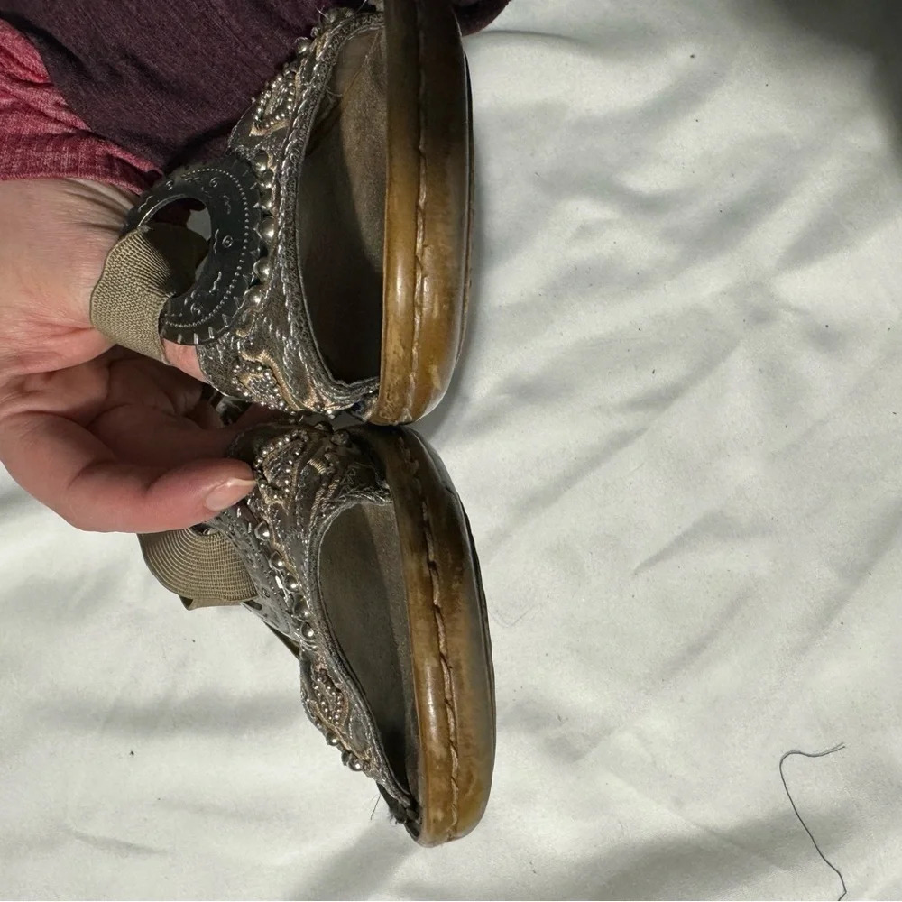 Rieker Metallic Silver Sandals Ankle Trap size 5 1/2 - Picture 12 of 13
